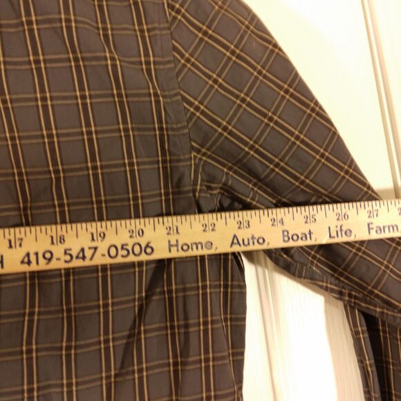 G.H. Bass & Co shirt mens L Large multicolor plaid river rock textures button - Picture 5 of 10